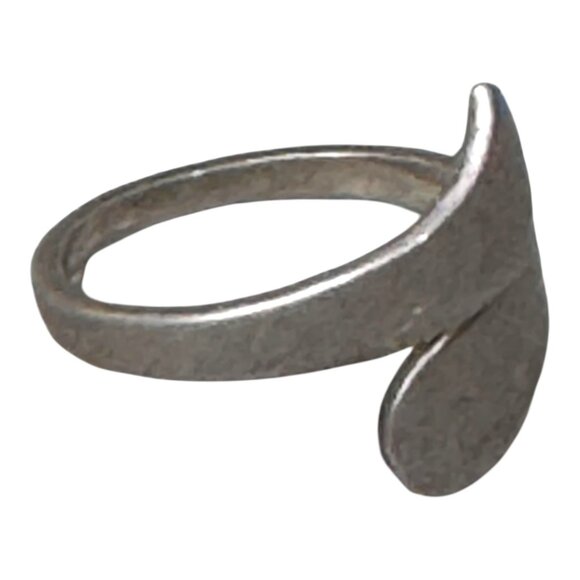 Vintage Sterling Silver Siam Ring Size 5.5 Wrap Wave Modernist Brutalist Boho - Picture 12 of 12
